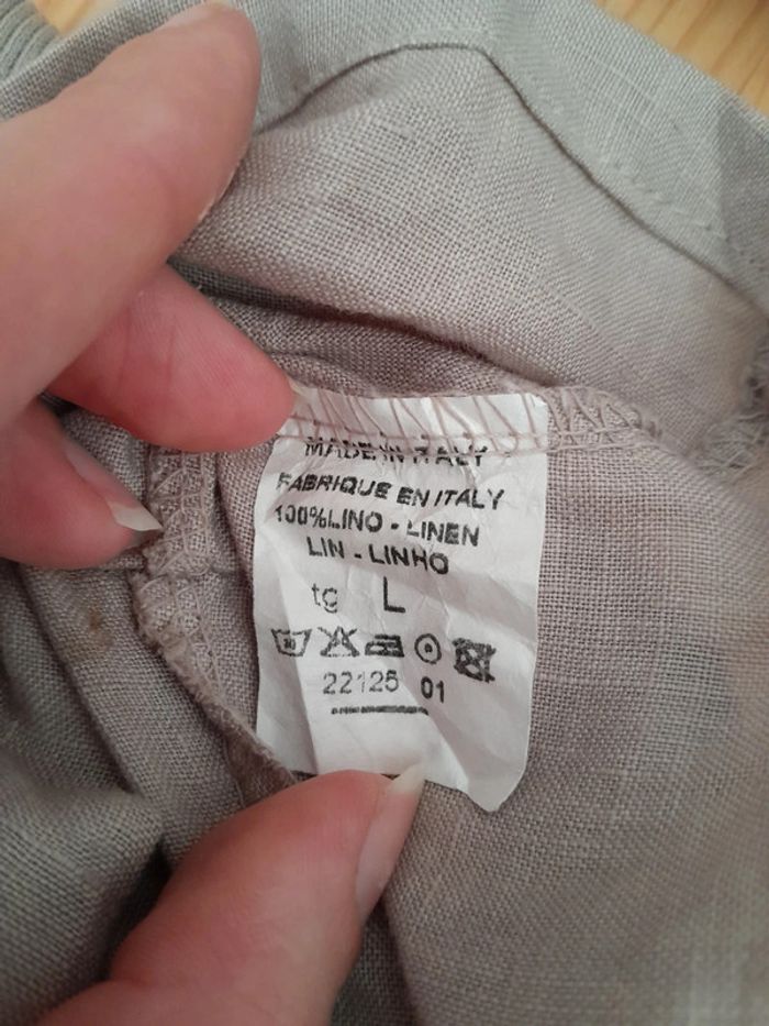 Robe en lin grise Longeur genoux col rond - photo numéro 12