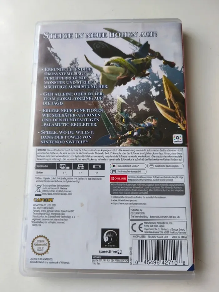 Jeu Nintendo switch Monster hunter rise - photo numéro 2