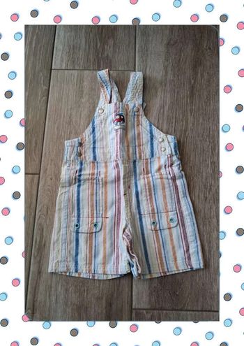 Salopette 12 mois – Boutons-pression à l’entrejambe