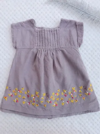 🔸Robe Manches Courtes Fille Du Pareil Au Même – 3 mois🔸