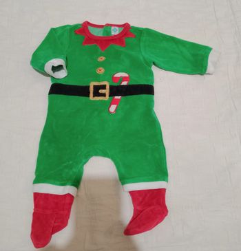 Tex pyjama velours Lutin Noël 6 mois