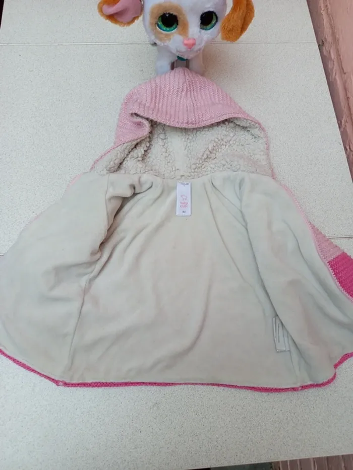 Gilet molletonnne a capuche taille 12mois - photo numéro 3