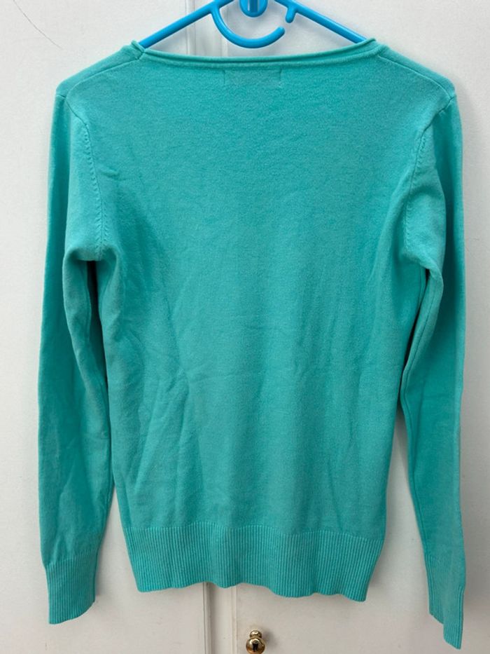 Pull turquoise léger taille unique femme comme neuf - photo numéro 4