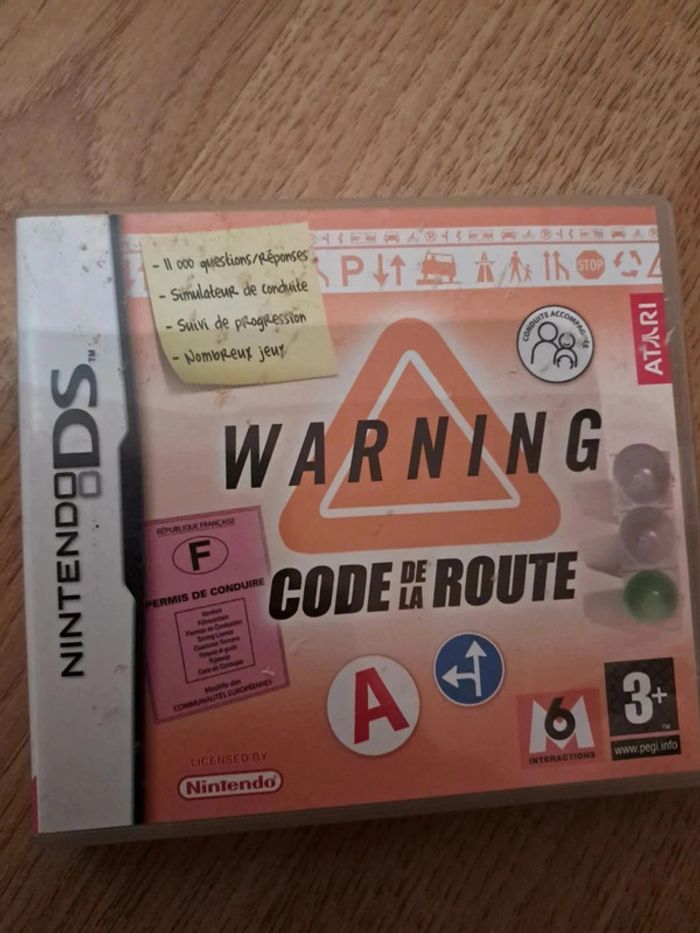 Jeu DS Warning Code de la route