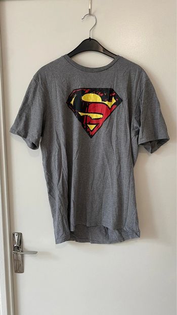 T shirt superman gris