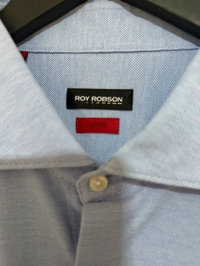 Roy Robson - Chemise unie, Bleu clair, taille XXL - photo numéro 3