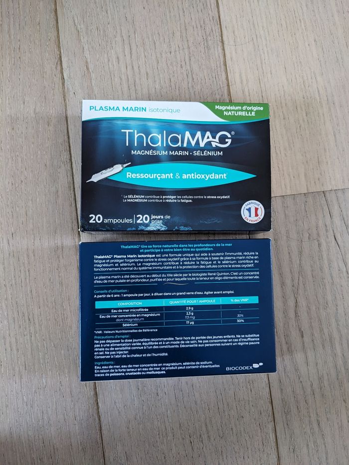 Lot de 2 boites de Thalamag magnesium marin neuf