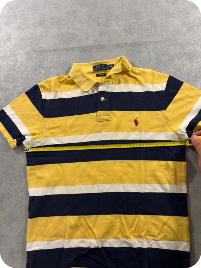 Polo Ralph Lauren Rayé Bleu jaune et Blanc Taille S - photo numéro 8