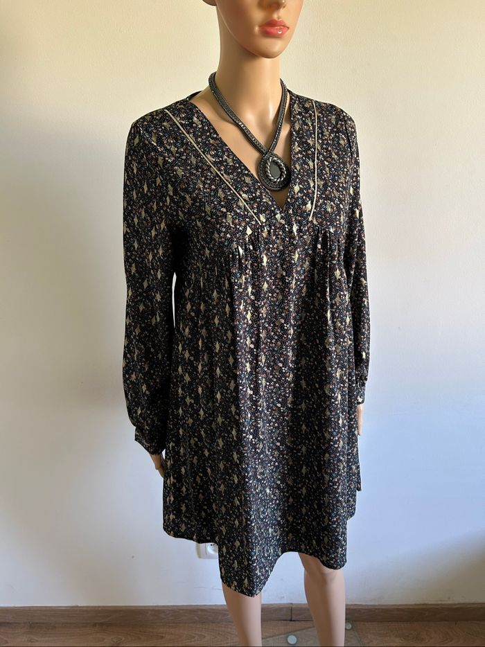 Robe imprimée à manches longues Incy taille S jamais portée - photo numéro 2