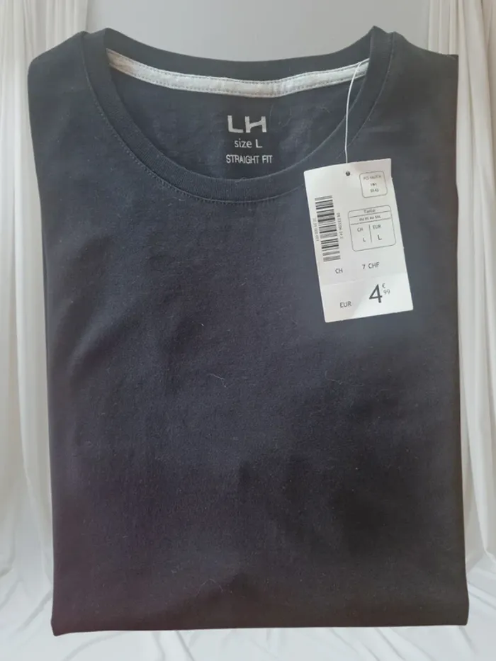 Tee-shirt La Halle, Noir, T.L - photo numéro 3