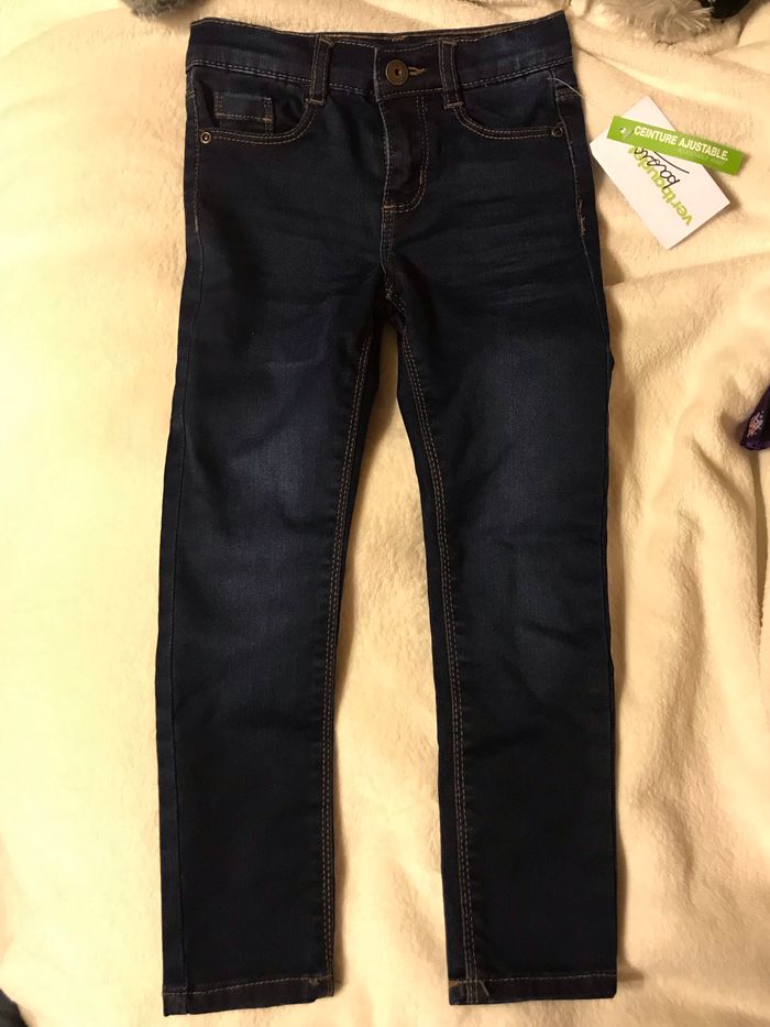 Jean skinny bleu marine taille 5ans Vertbaudet