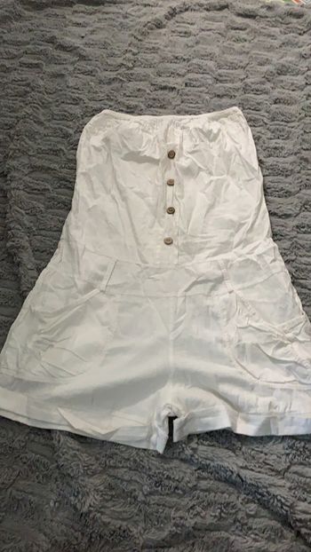 Combishorts blanche sans bretelles taille L