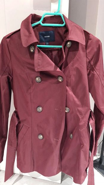 Veste imperméable bordeaux