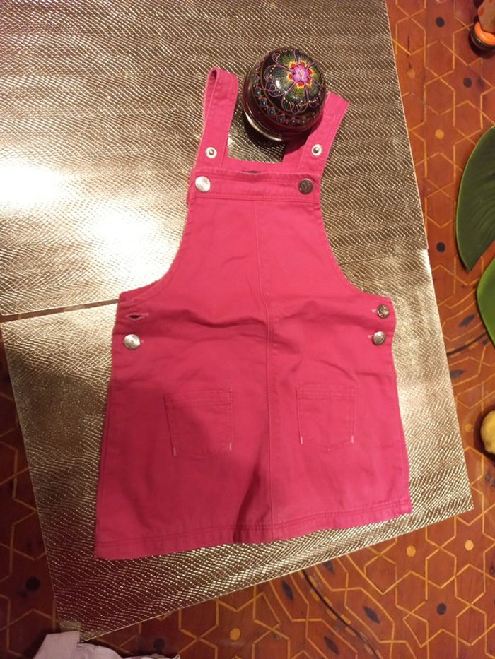 Belle robe salopette rose 12 mois à 18 mois