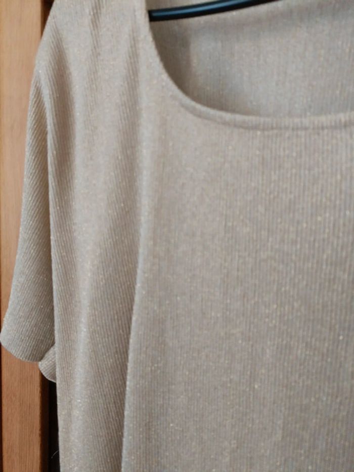 Tee-shirt doré paillettes Celaïa - photo numéro 2