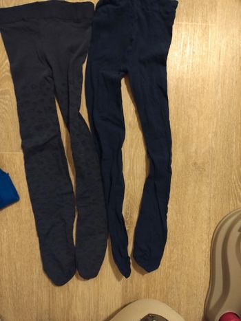 Lot de 2 collants fin bleu
