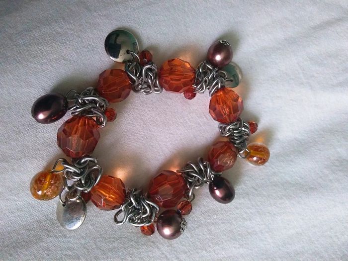 Bracelet marron orange - photo numéro 2