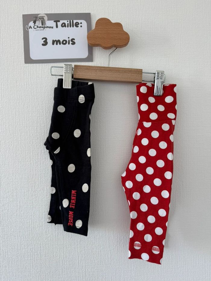 Lot 2 leggings Disney - taille 3 mois 🌸
