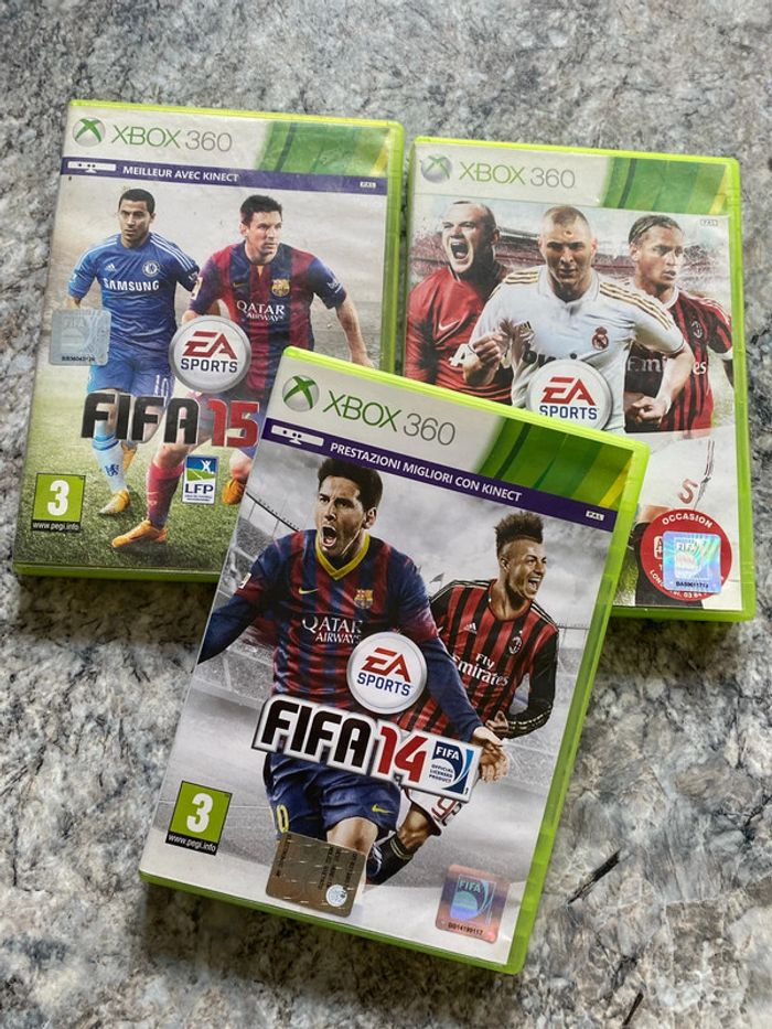 3 jeux fifa Xbox 360