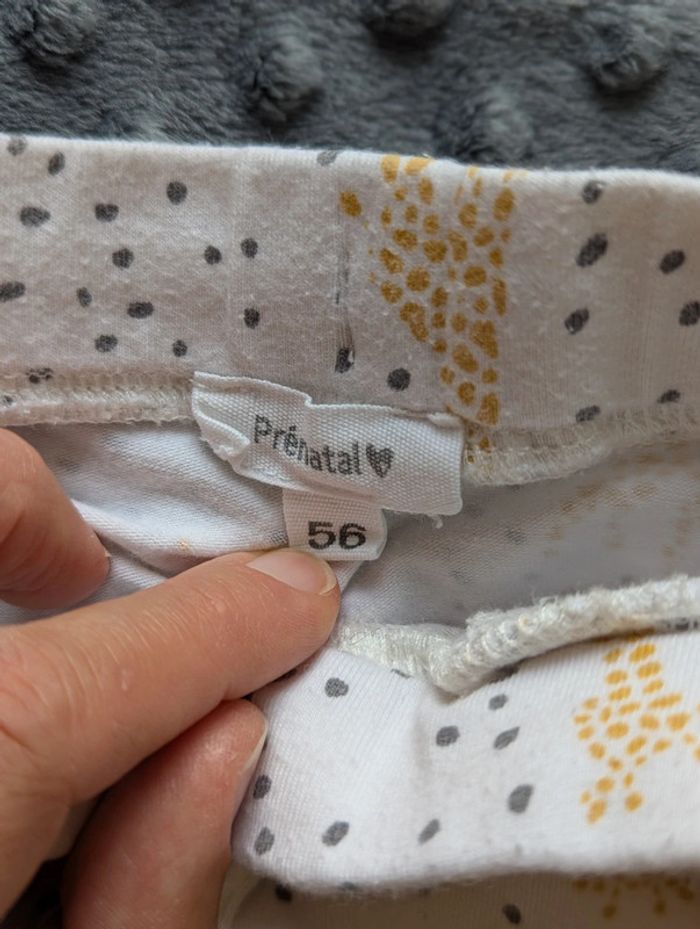 Lot Body Manches Longues Girafe & Pantalon Premaman, Taille 1 Mois 🦒 - photo numéro 3