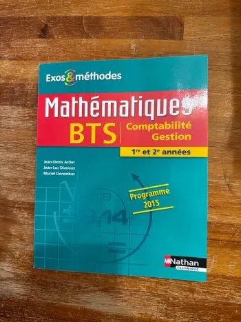 Livre mathématiques, BTS, comptabilité, gestion