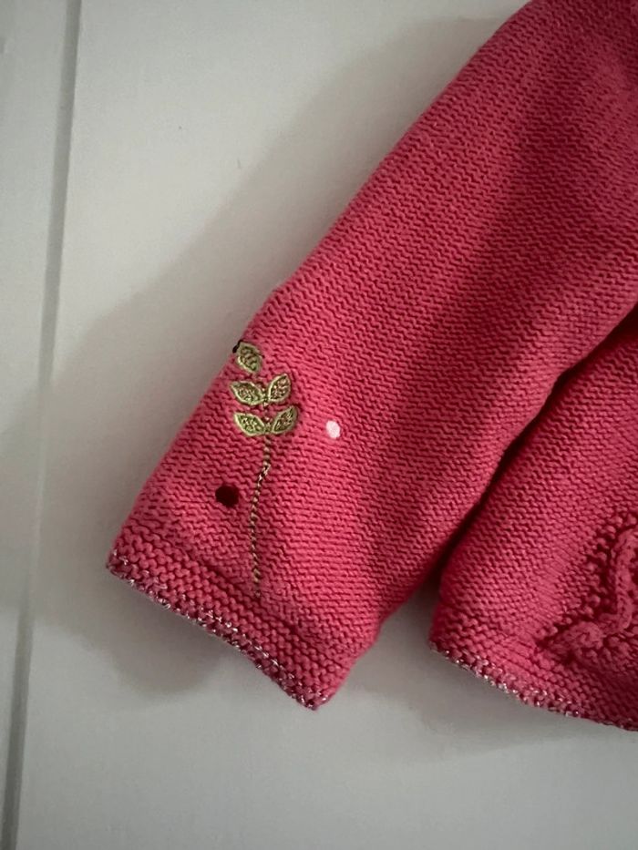 Gilet framboise orchestra 6 mois - photo numéro 4