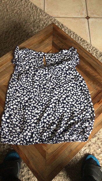 Tunique noeuds bleu/blanc pomme