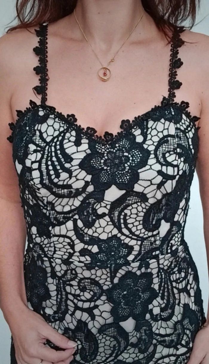 Robe de soirée crochet noir taille 3 - photo numéro 3