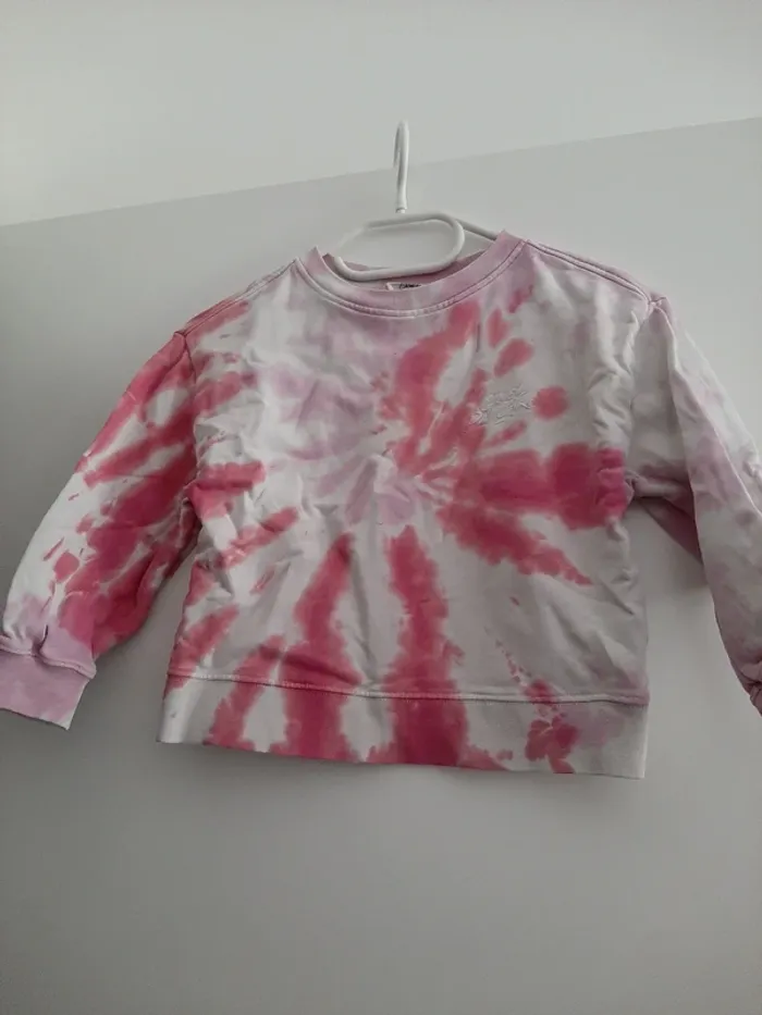 Sweat crop top Cruel pancake rose et blanc Taille 1