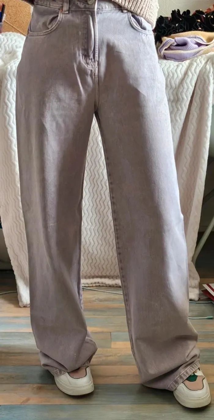 Jean jambes large pullandbear lilas taille 36 neuf sans étiquette - photo numéro 9