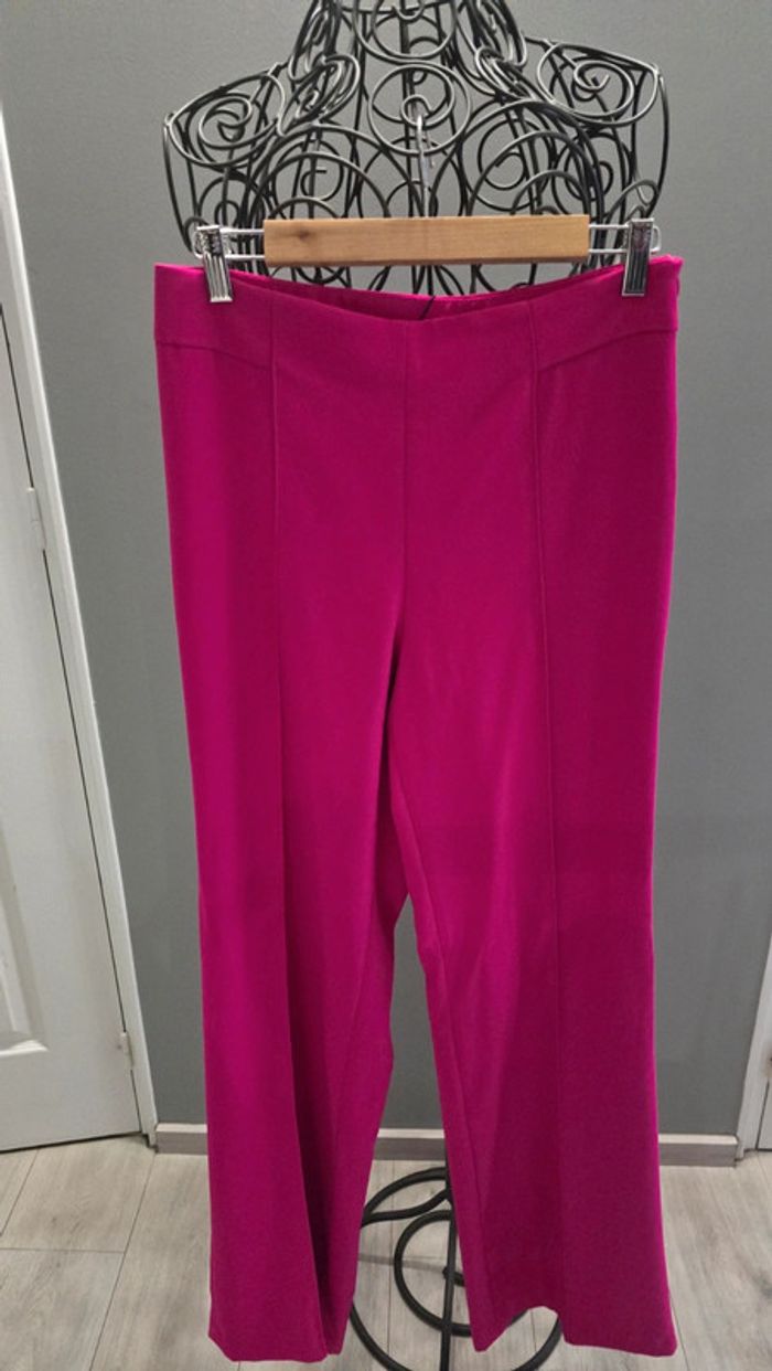 Pantalon large Zara rose fuschia - photo numéro 9