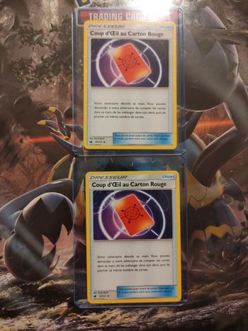 Coup d'oeil au carton rouge X2 dresseur invasion carmin