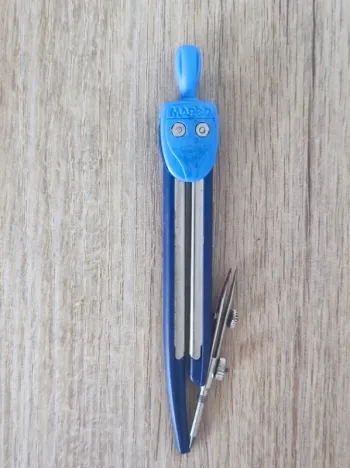 Compas mine et à bague bleu / Maped