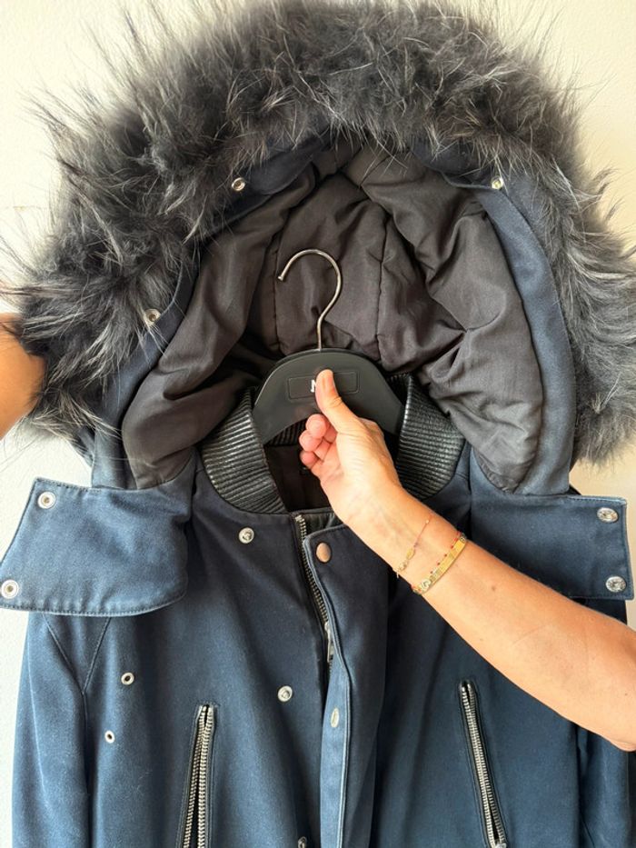 Parka homme the kooples XL bleu marine à capuche - photo numéro 3
