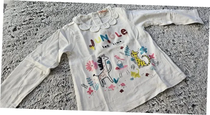 tee shirt jungle col pétale