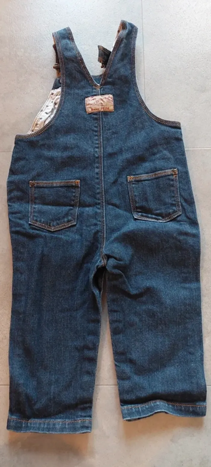 Salopette jean petit bateau 12 mois - photo numéro 9