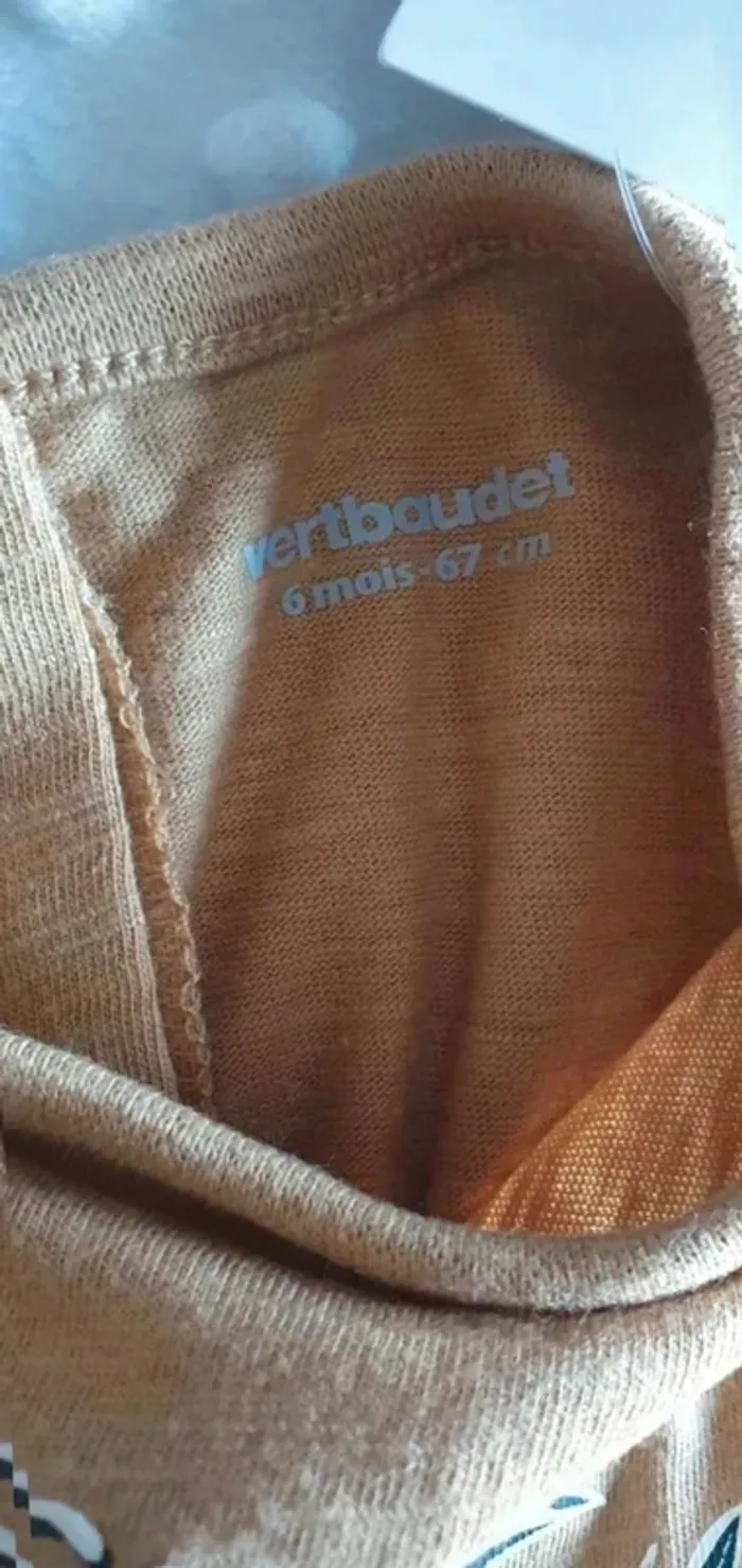 T-shirt manches longues vertbaudet 6 mois - photo numéro 2