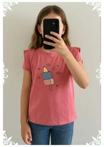 T-shirt rose Grafity enfant fille taille 10 ans