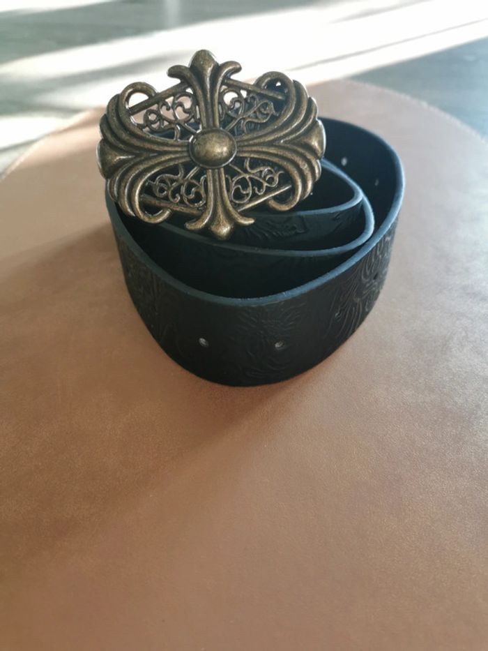 Ceinture style croix templiers dorée