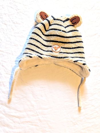 Bonnet Orchestra Cache Oreilles Chaud Rayures Oreilles Ficelles Accessoire Petits Enfants Bébés