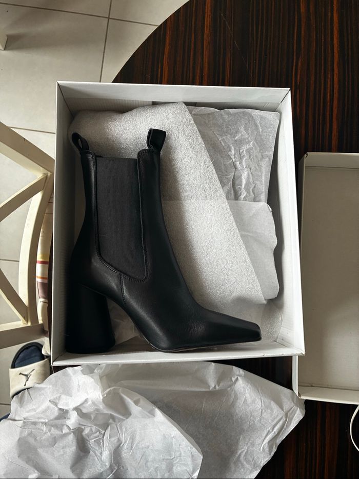 Bottines noires Jonak à talons hauts - Bandola - photo numéro 8