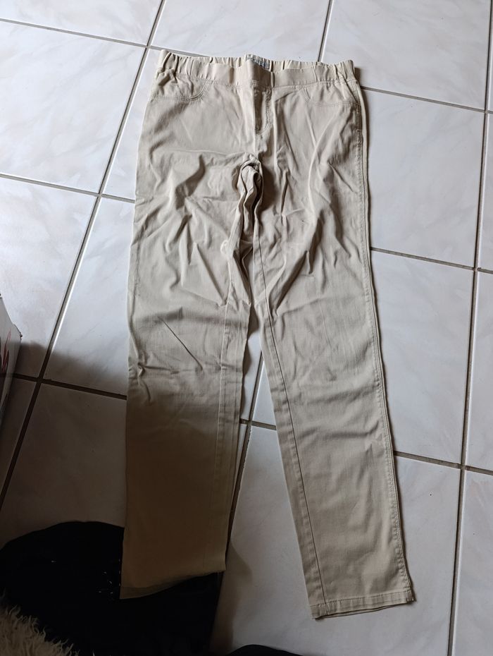 Pantalon beige femme