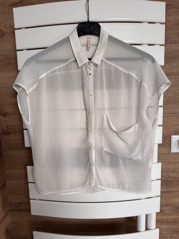 Chemise manches courtes transparente