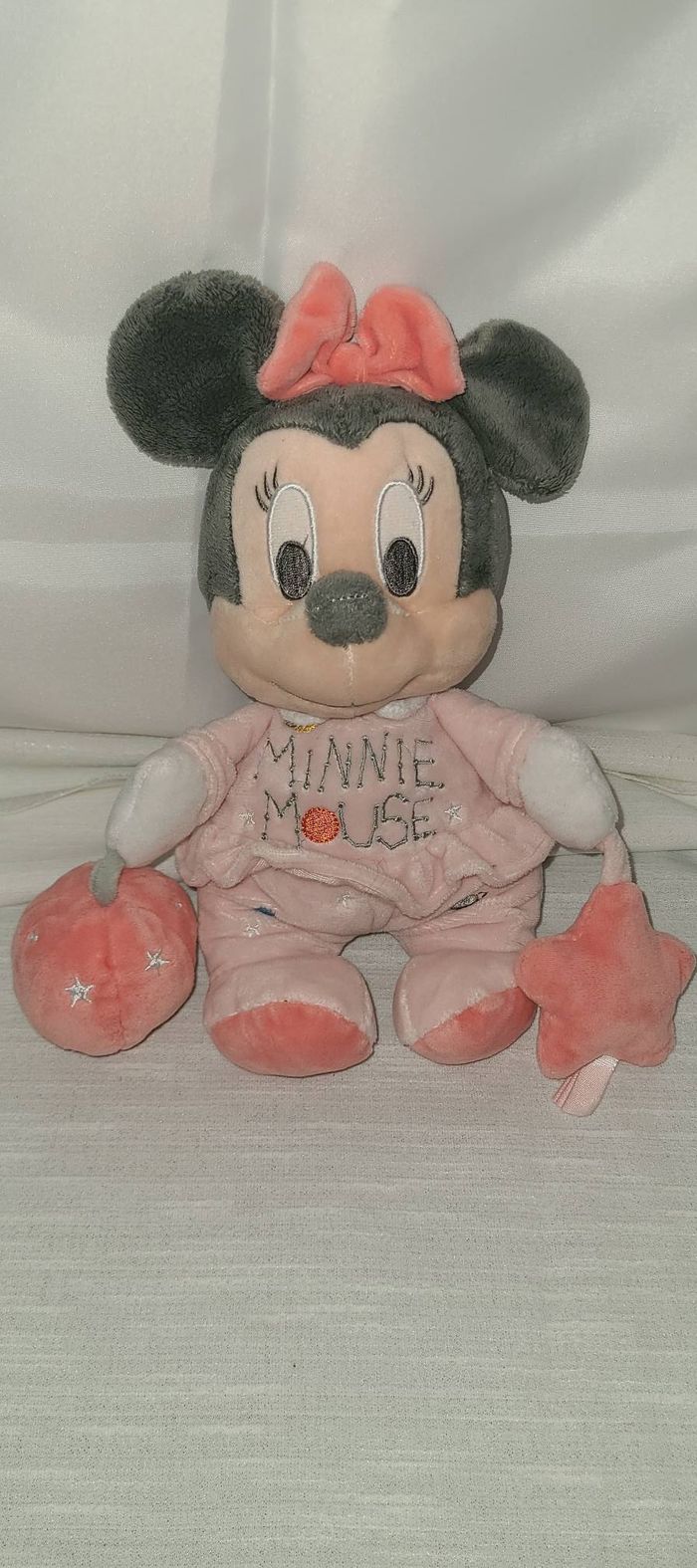 Doudou Minnie rose planètes balle étoile DISNEY BABY
