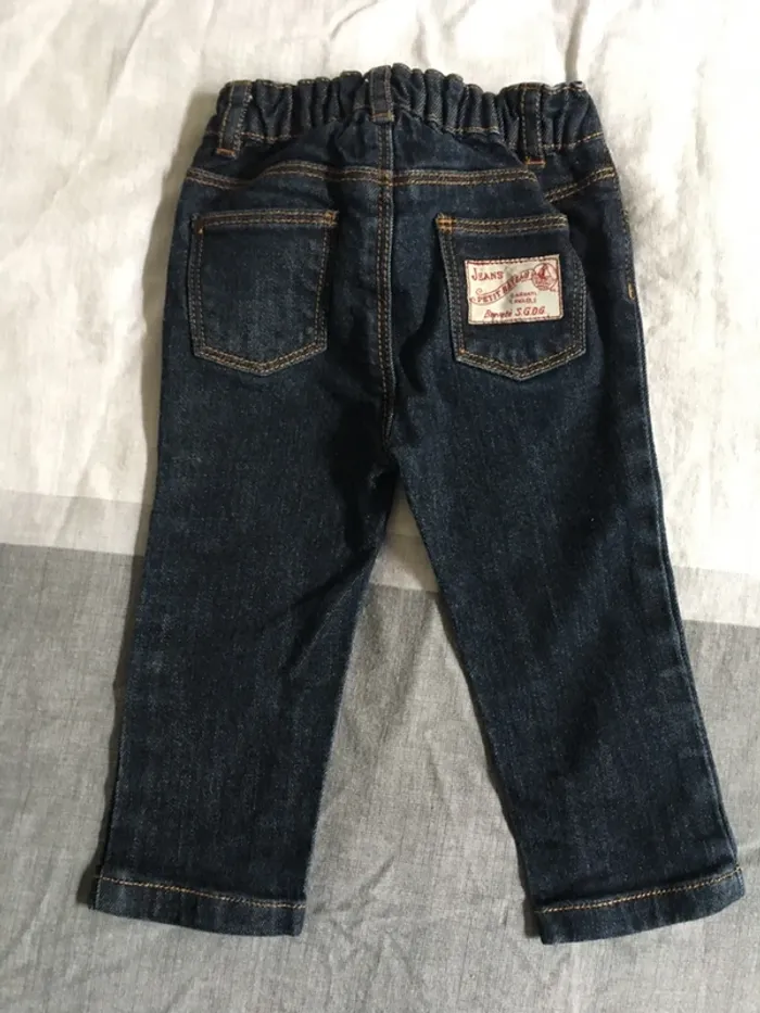 Jean brut petit bateau 12 mois - photo numéro 3