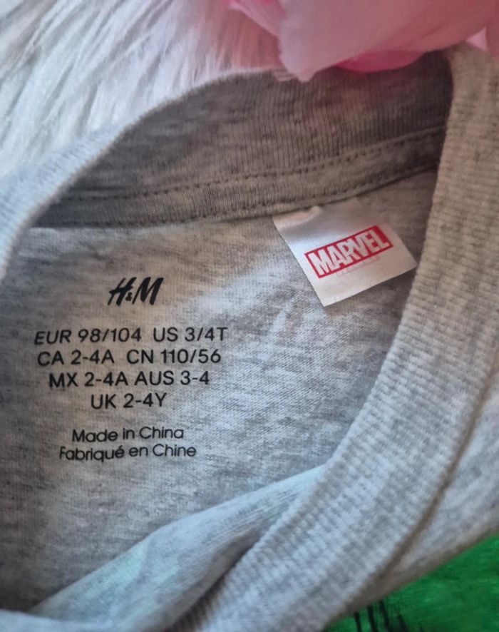 T-shirt Hulk H&M 3-4 ans garçon Marvel - photo numéro 2