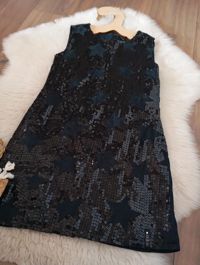 Guess 🎄 robe chic sequin étoile noël 7/8 ans - photo numéro 4