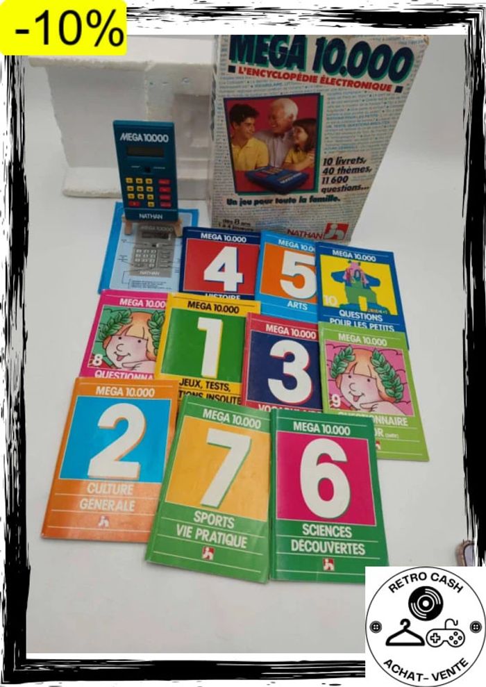 Super Mega 10000 Ancien Jeu Électronique 1987,  Nathan  Fonctionnel - photo numéro 2