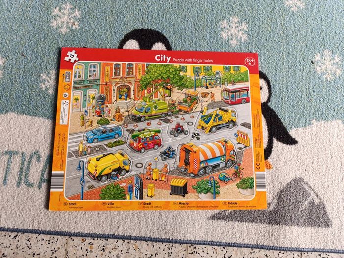 Puzzle 18 mois véhicules ville