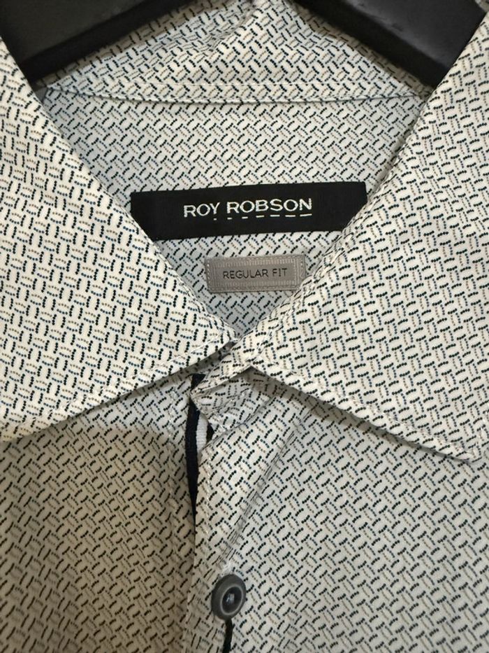 Roy Robson - Chemise à motifs, Blanche, taille XL - photo numéro 2